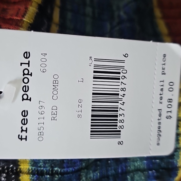 Free People NWT Carly Striped Multicolor Cowl Neck Sweater Large - Picture 5 of 10